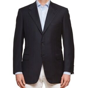 Brioni "Palatino" Handmade Navy Wool Blazer Jacket Size 52